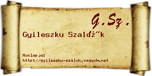 Gyileszku Szalók névjegykártya